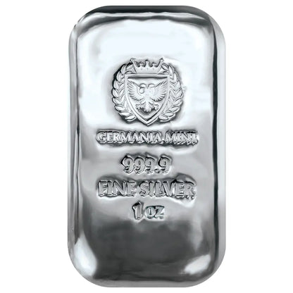 Germania Mint 1oz Cast Silver Bar