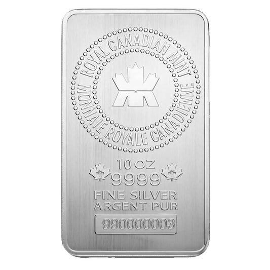 Royal Canadian Mint 10oz Silver Bar